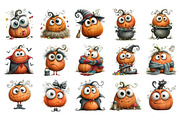 Whimsical Quirky Pumpkins PNG, an Animal Illustration by Nicolle's Colorful Art (Thumbnail 4 of 5)