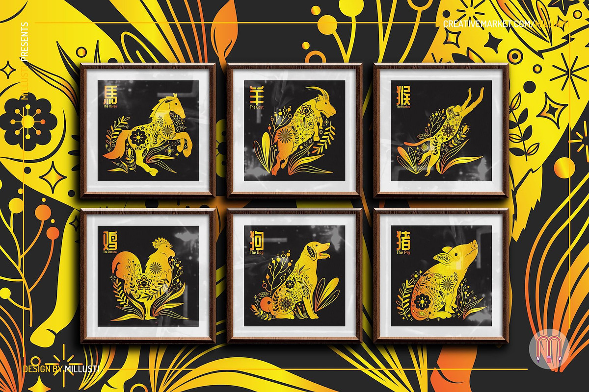 Chinese Zodiac + Lunar New Year Card, an Animal Illustration by Millusti (Photo 6 of 9)