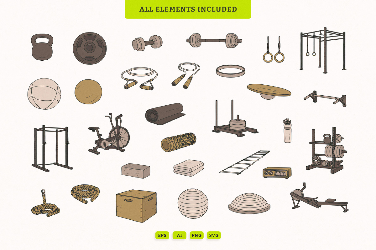 Functional Fitness Equipment Icon, an Illustration by MEANDSTUDIO (Photo 2 of 5)