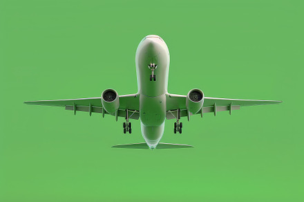 Realistic airplane is flying vector, a Background Photo by Pixeness
