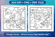 Cozy Fall Autumn Coloring Pages, a Seasonal Illustration by Coco Bloom (Thumbnail 2 of 3)