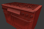 48 inch Gas Range Cooker, a Furniture 3D Model by kjpargeterimages (Thumbnail 11 of 12)