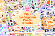 Ultimate 750 Instagram Pos, a Social Media Template by Hell Yeah Designs (Thumbnail 1 of 10)