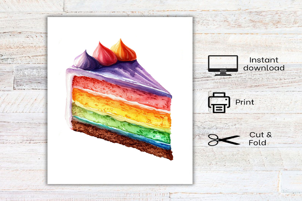 Watercolor Sweet Treats Clipart, an Illustration by Canvas Craft (Photo 7 of 7)