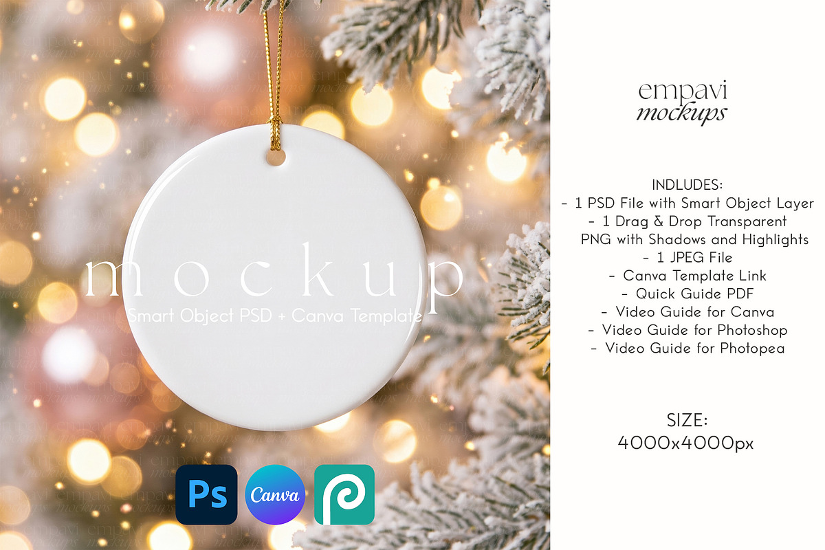 Custom Ornament Mockup, a Household Mockup by EmpaviMockups (Photo 1 of 6)
