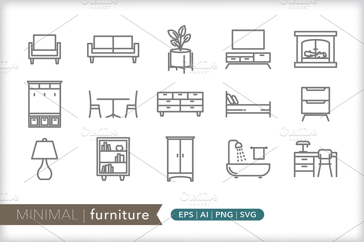 Home 8-pack icon bundle, an Outline Icon by Picture Window (Photo 4 of 10)