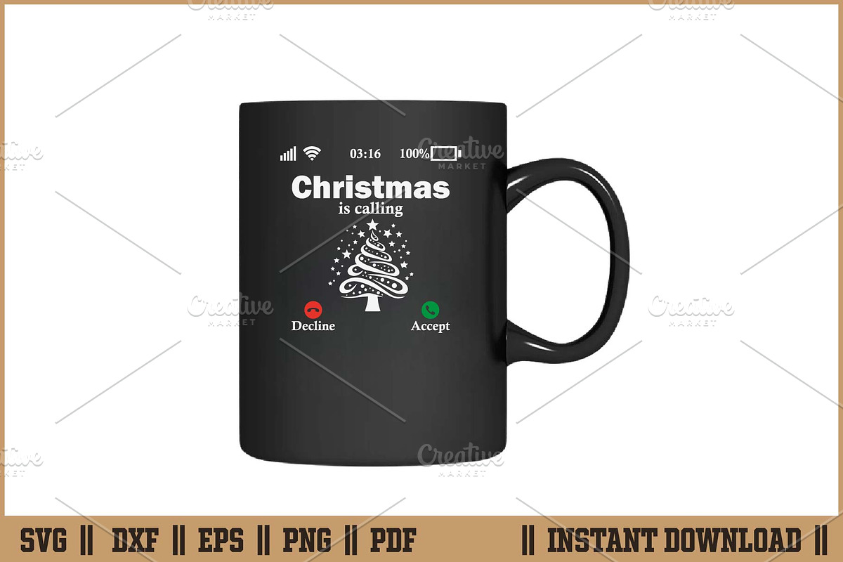 Christmas is Calling Holiday SVG, a Seasonal Illustration by Handy Arts Studio (Photo 3 of 3)