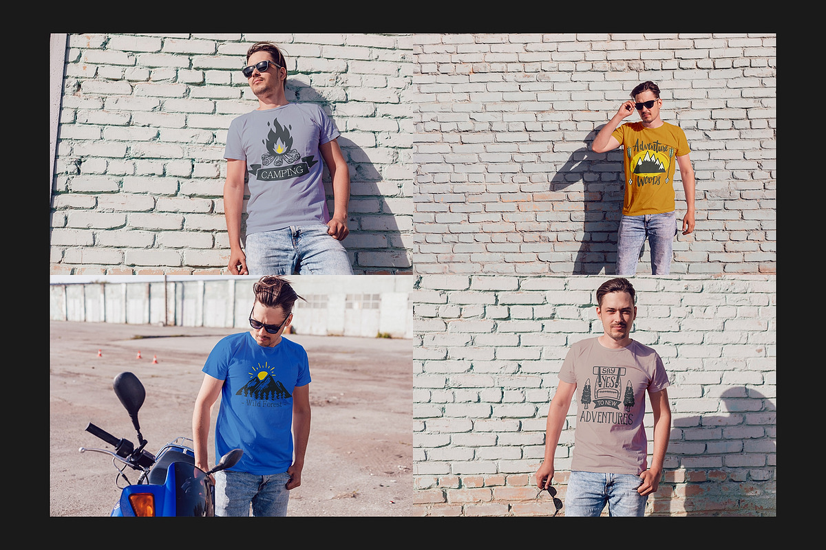 Men's T-Shirt Mock-Up Set, a Shirt Mockup by Freeman Studio (Photo 6 of 14)