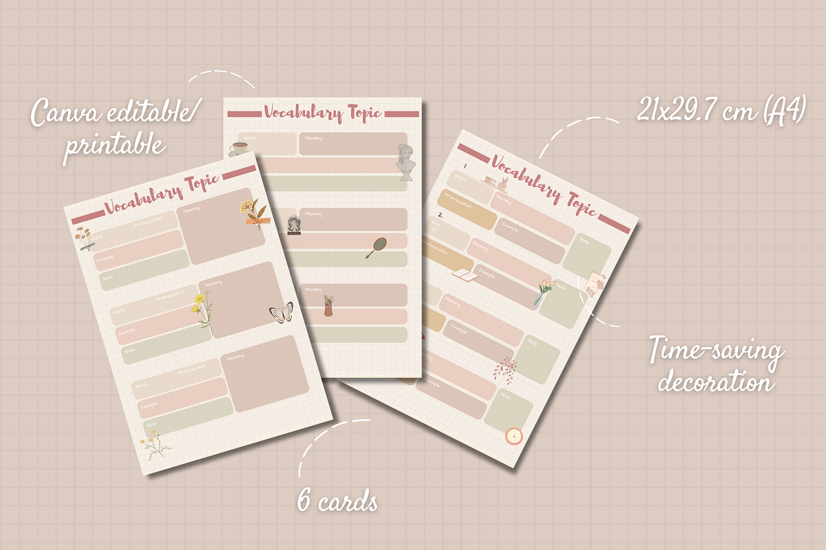 Vocabulary listing Templates, a Templates & Theme by Sparklingdesign4 (Photo 2 of 2)