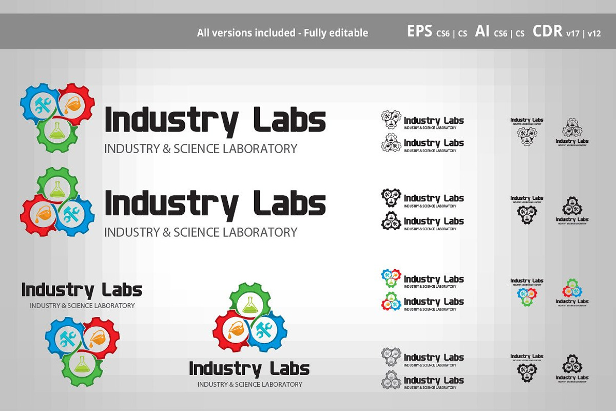 Industry Science Chemistry Logo, a Branding & Logo Template by Designoo (Photo 4 of 4)