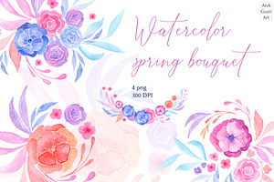 Watercolor Tea Party Clip Art