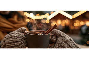 Cozy Mulled Wine at Christmas Market, a Food & Drink Photo by piter.goskov