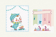 Baby Shower Clipart Bundle, an Illustration by Helospace (Thumbnail 2 of 10)