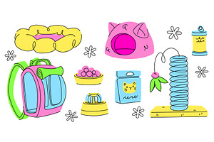Petshop goods, animal supplies, an Animal Illustration by art PVP - market