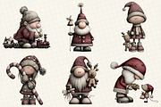 Whimsical Christmas Santa Clipart, an Illustration by DreamCafeArt (Thumbnail 2 of 3)