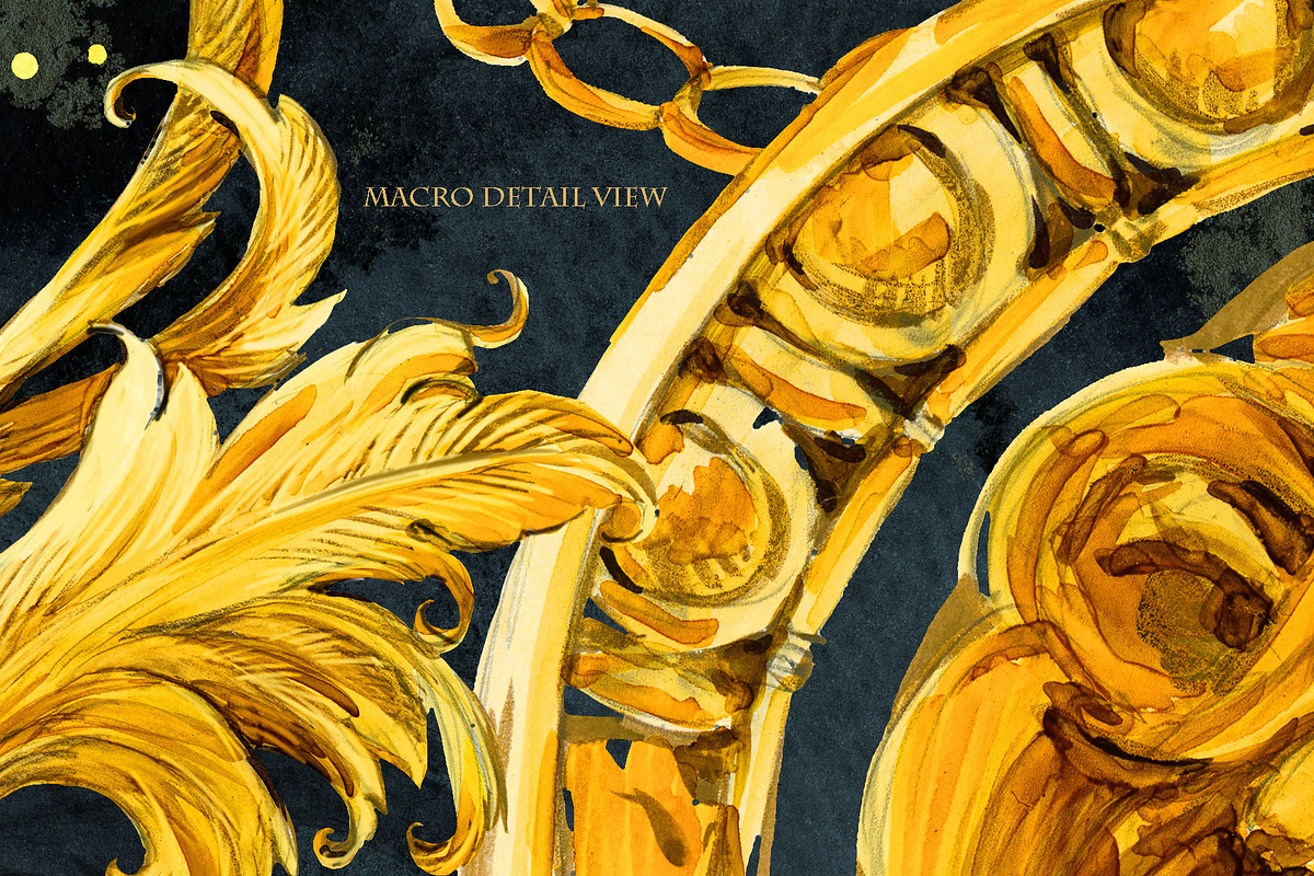 Golden Lion: Baroque Scarf & Pattern, a Pattern Graphic by FineArt (Photo 4 of 6)