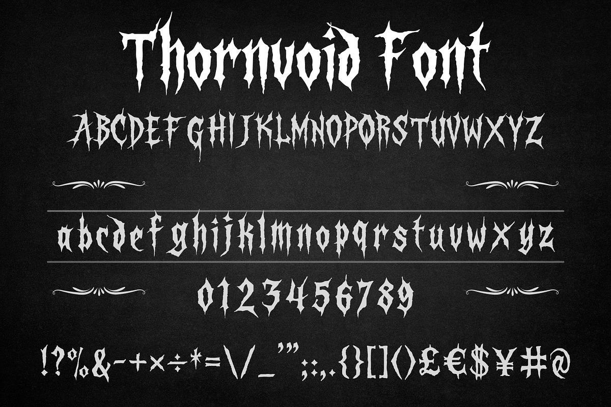 Thornvoid Razor Sharp Gothic Horror, a Handwritten Font by OWPictures (Photo 11 of 11)