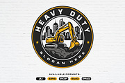 Premade Excavator Logo Template, a Transportation Illustration by Guavanaboy (Thumbnail 1 of 3)