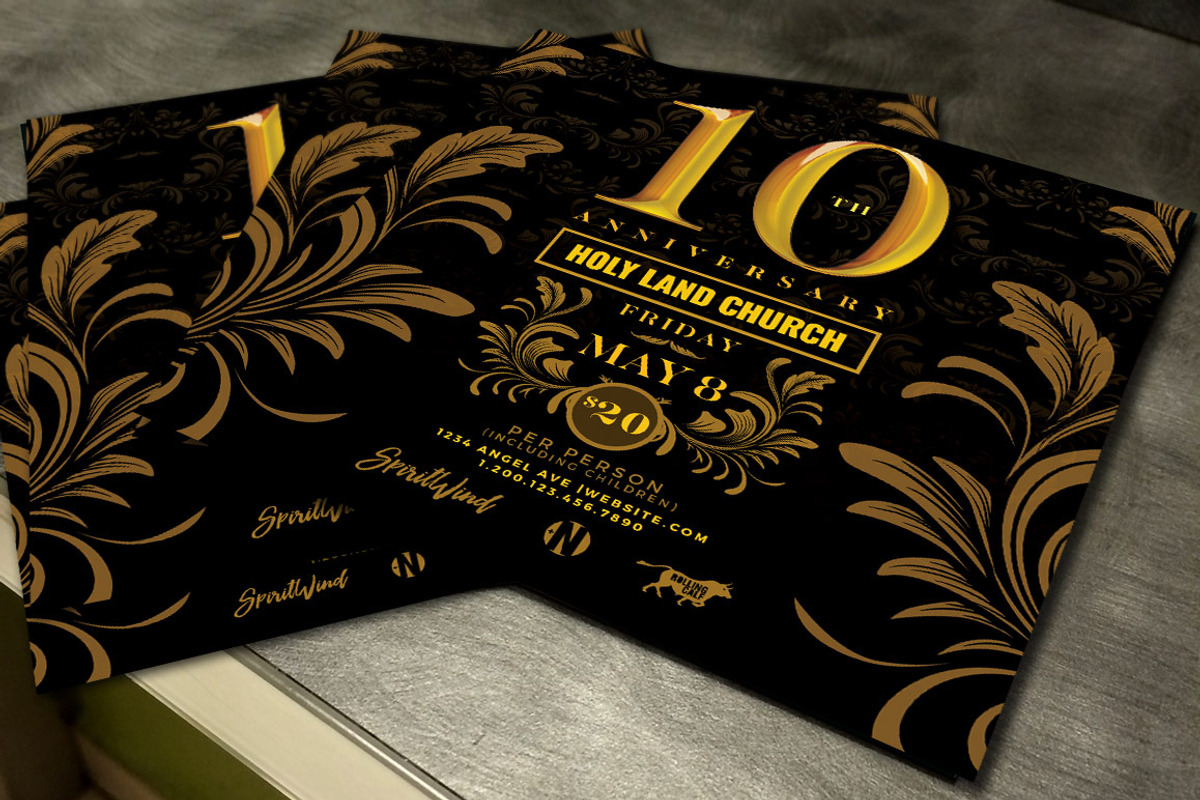 Gold Anniversary Party Square Flyer, a Flyer Template by SeraphimChris (Photo 3 of 4)