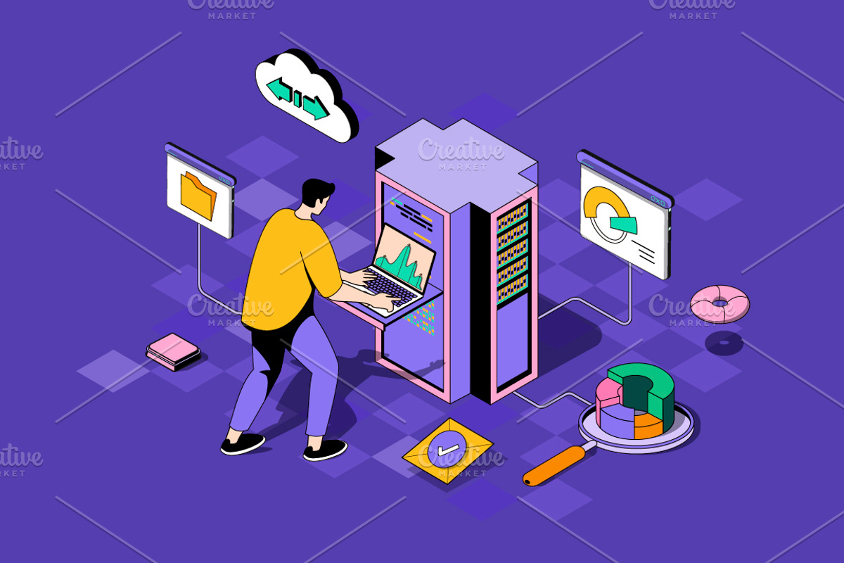 Business Isometric Web Illustrations, a Templates & Theme by alexdndz (Photo 6 of 21)