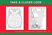 60 Christmas Mazes for Kids, a Seasonal Illustration by Dreamy Little Graphics (Thumbnail 7 of 7)