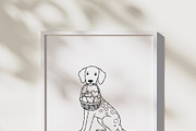 Valentine Puppy Outline Clipart, an Animal Illustration by TitaLivingArt (Thumbnail 7 of 9)