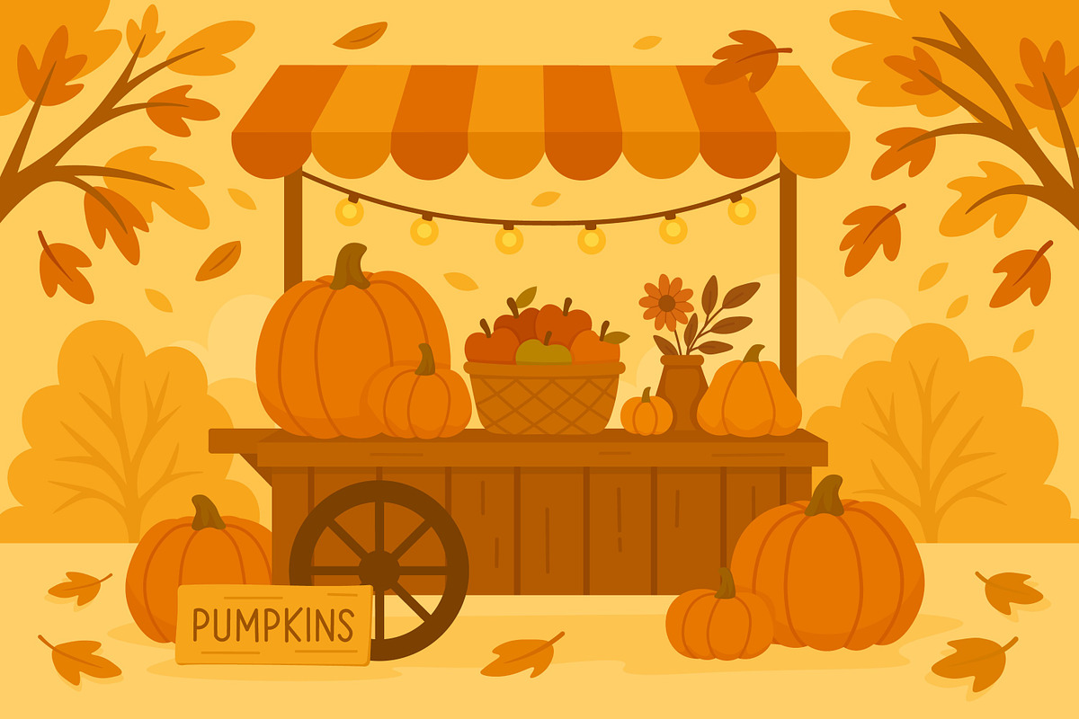 Autumn set, a Seasonal Illustration by ananastya (Photo 2 of 10)