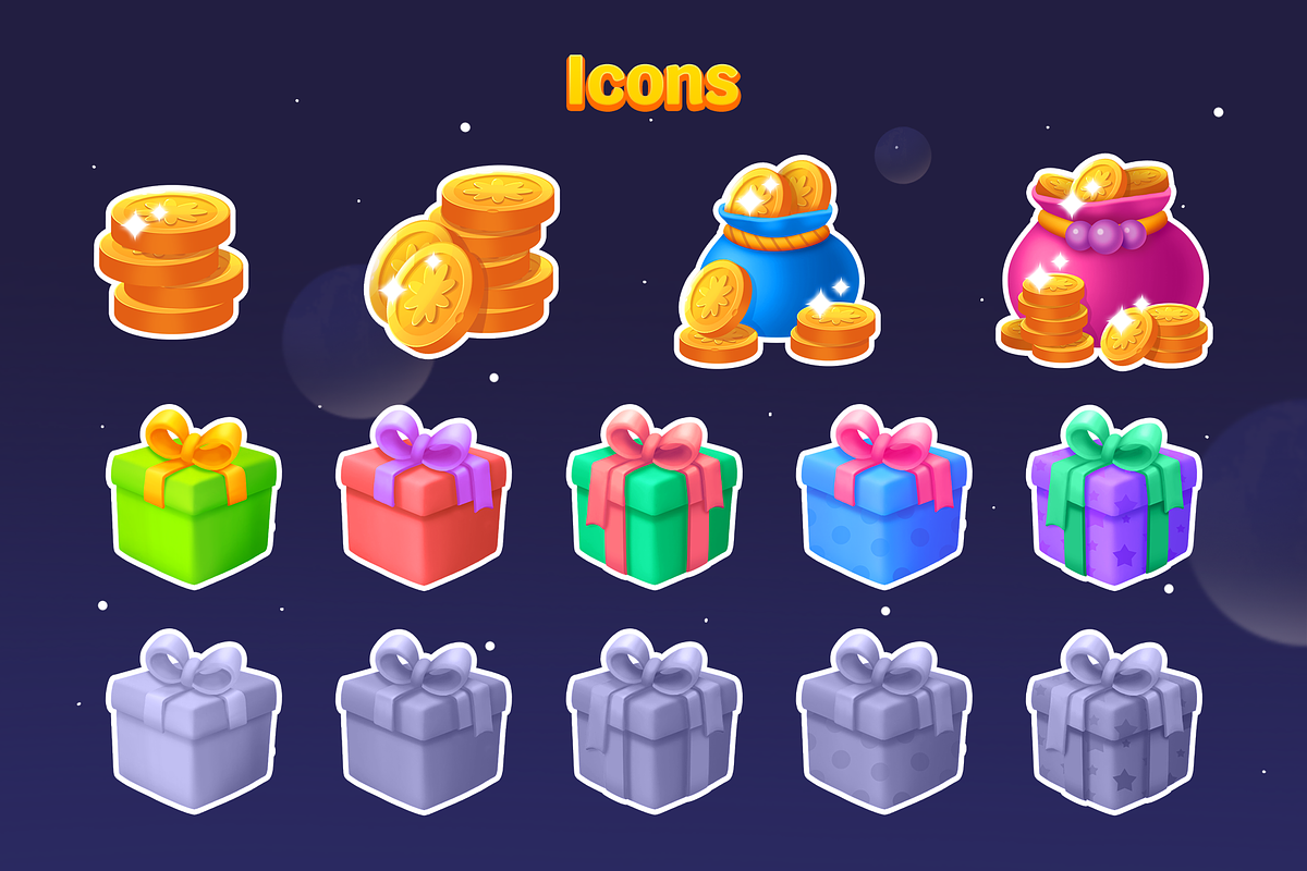 Space Word, Game UI, Mobile Casual, an Object Graphic by KartInnka (Photo 9 of 19)