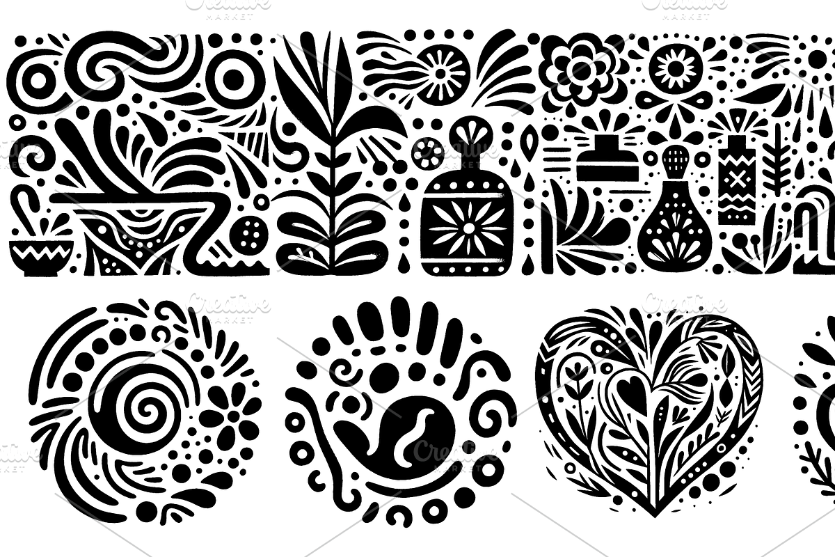 Vintage Fruits Folk Art, a Decorative Illustration by devastd (Photo 13 of 27)
