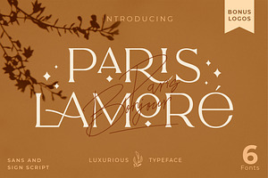 The Paris Lamore Duo Typeface LOGO