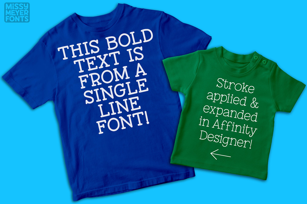 Tippy Tappy Line - single-line font, a Serif Font by Missy Meyer (Photo 3 of 8)
