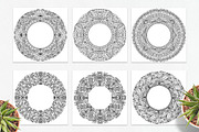 Folk style wreath for coloring, a Brushes & More by dnapslvsk (Thumbnail 2 of 6)