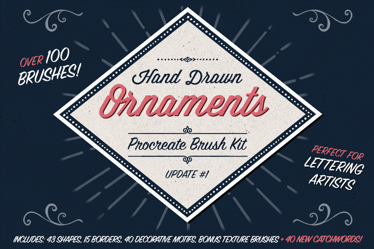 Procreate Shape & Ornament Brushes, a Brush Add-On by iPad Calligraphy (Photo 1 of 12)