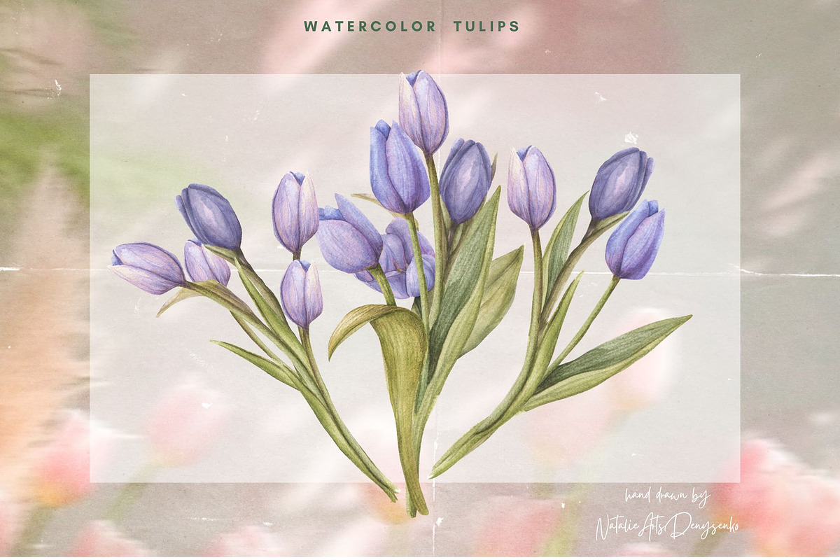Spring Whispers - Watercolor Tulips, an Object Graphic by NatalieArtsDenysenko (Photo 6 of 7)