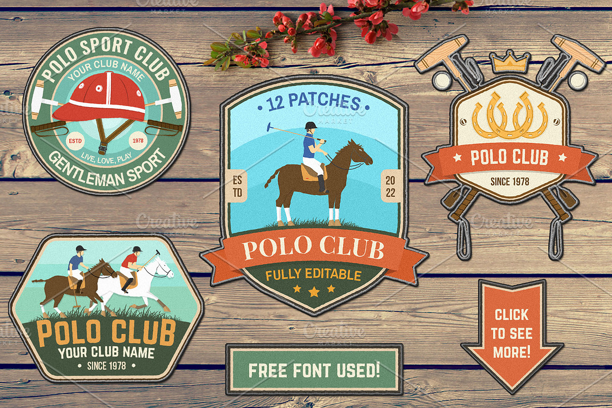 Polo Club Patches, a Branding & Logo Template by sivVector (Photo 1 of 2)