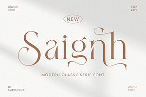 Saignh Serif Font