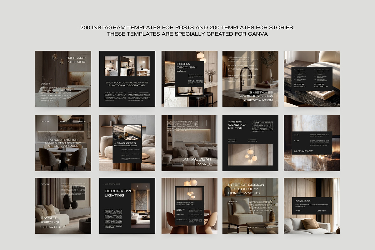 Interior Design Instagram Templates I preview 7