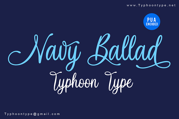 Navy Ballad font preview 3