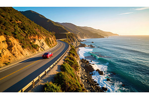 A scenic coastal drive along cliffs, a Holiday Photo by Igor Tichonow