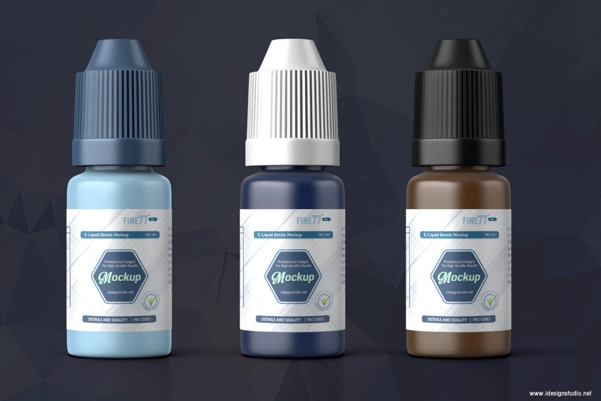 E-liquid Bottle Mockup, a Packaging Mockup by idesignstudio (Photo 4 of 6)