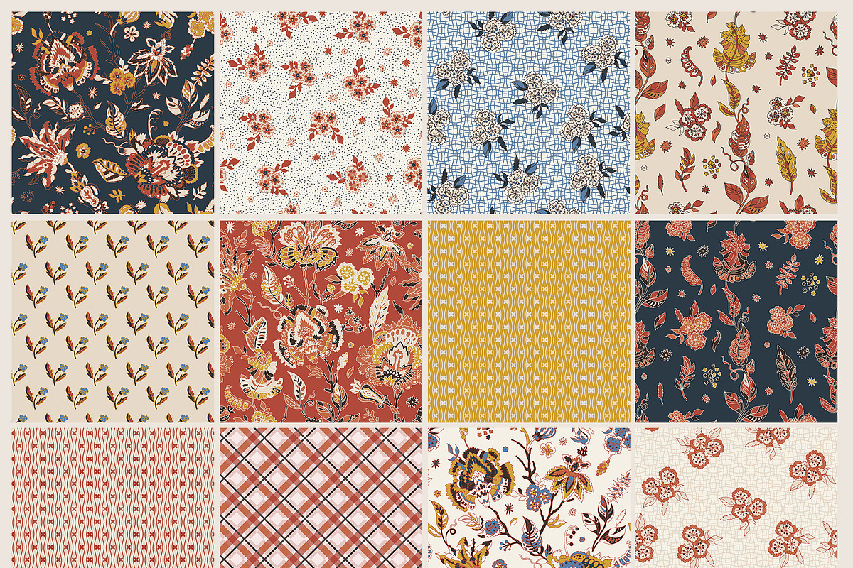 COTTAGECORE FOLK PATTERN COLLECTION, a Pattern Graphic by Sonulkaster (Photo 4 of 11)