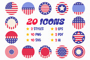 Vector retro icons in American style, a Solid Icon by Sir13 (Thumbnail 2 of 4)