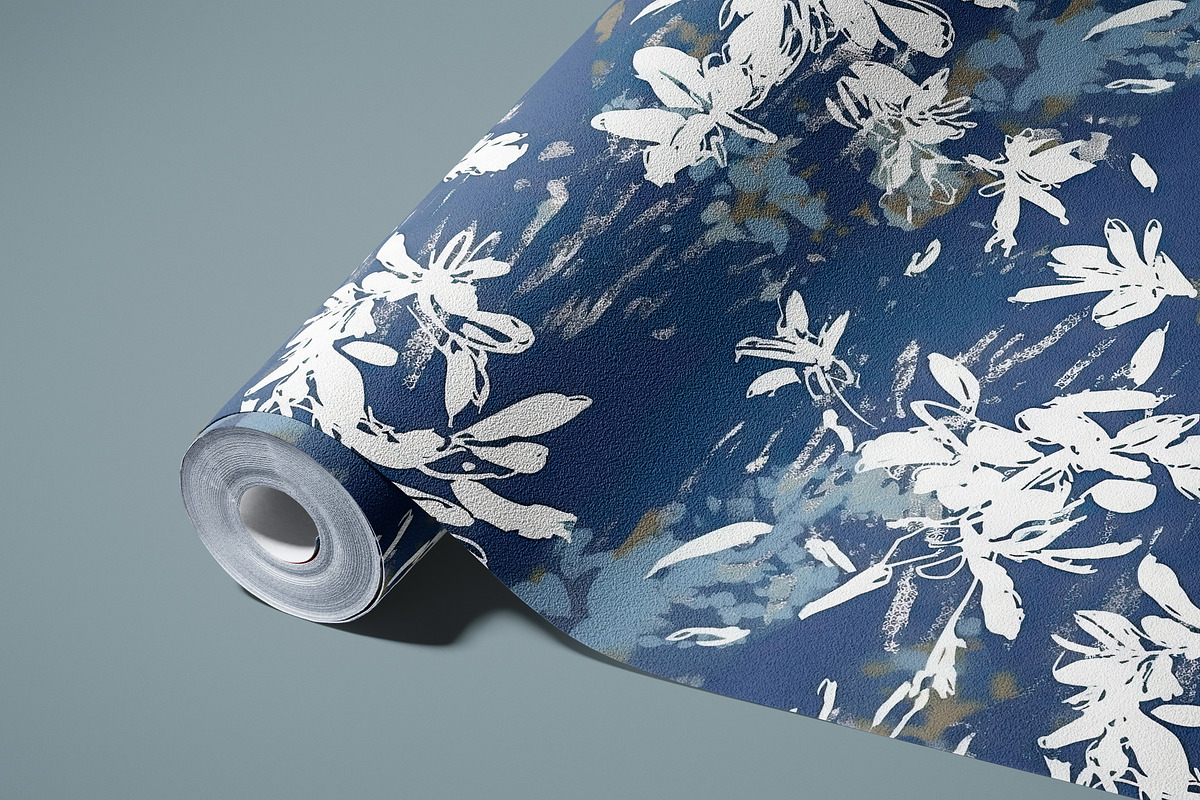 Blue on white floral patterns, a Pattern Graphic by Ninterints (Photo 7 of 18)