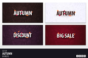 Autumn Sale banners with leaves., a Decorative Illustration by Leo Edition (Thumbnail 1 of 3)