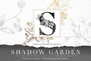 Shadow Garden Botanical Monograms, an Illustration by Eclectic Anthology