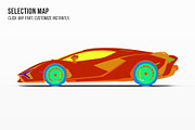 Hybrid Supercar Sport Coupe Set, an Advertising Mockup by Halal Graphic Studio (Thumbnail 6 of 12)