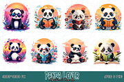 Panda Lover T-shirt Design Bundle, an Object Graphic by Sofia's Fashion (Thumbnail 2 of 3)