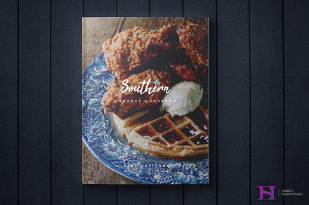 Southern Comfort Cookbook, a Magazine Template by Harrell Design Studio