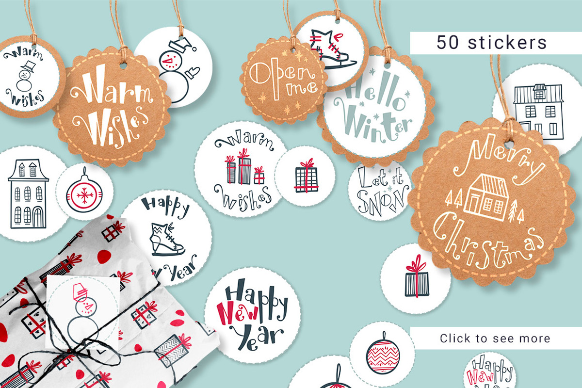 Trendy Merry Christmas, a Graphic by Ja Polina ArtShop (Photo 4 of 6)