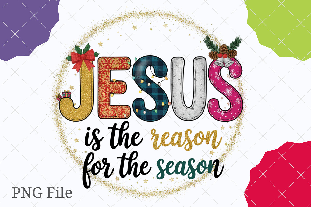 Christian Christmas Jesus is the Rea, an Illustration by designcity5 (Photo 1 of 8)
